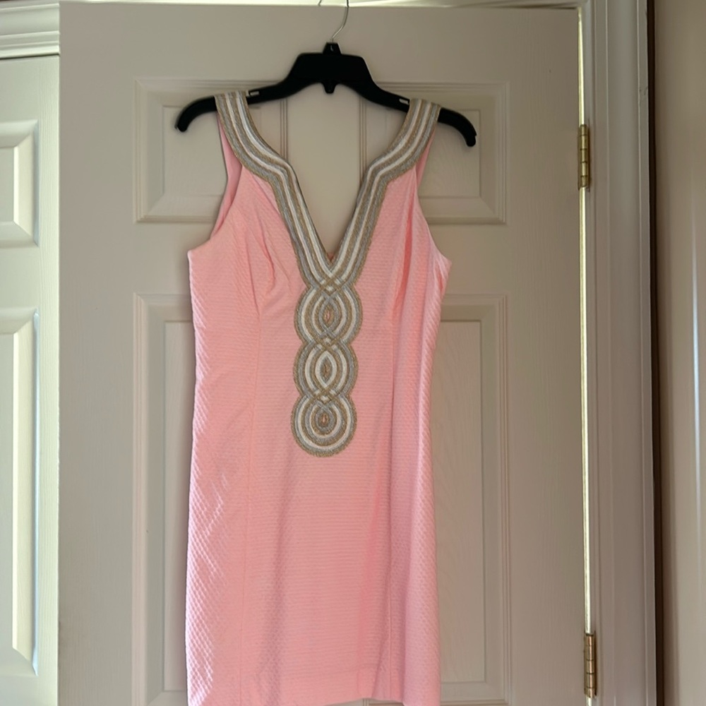 COPY - Lilly Pulitzer Light Pink Shift Dress Sz 6 Euc